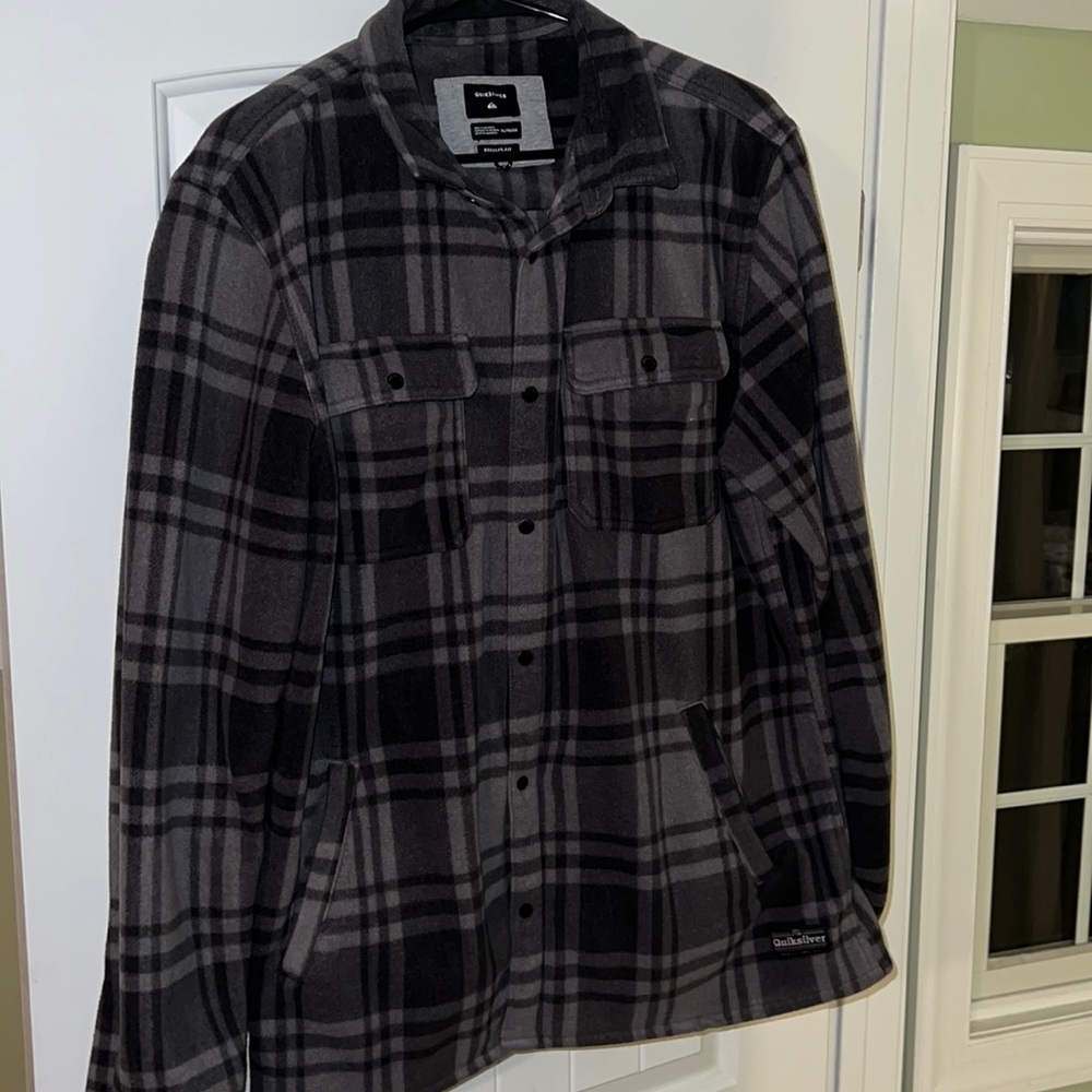 Quick Silver men’s fleece button up flannel